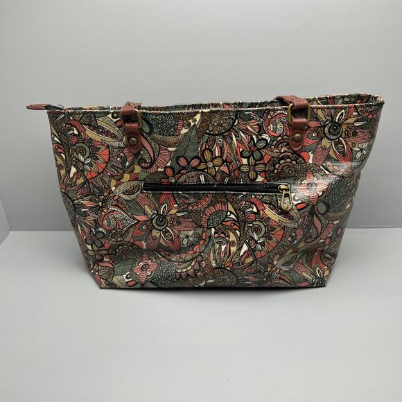 Sakroots Polyvinyl Floral Multi-Pocket Double Strap Handbag Purse - Picture 2 of 12
